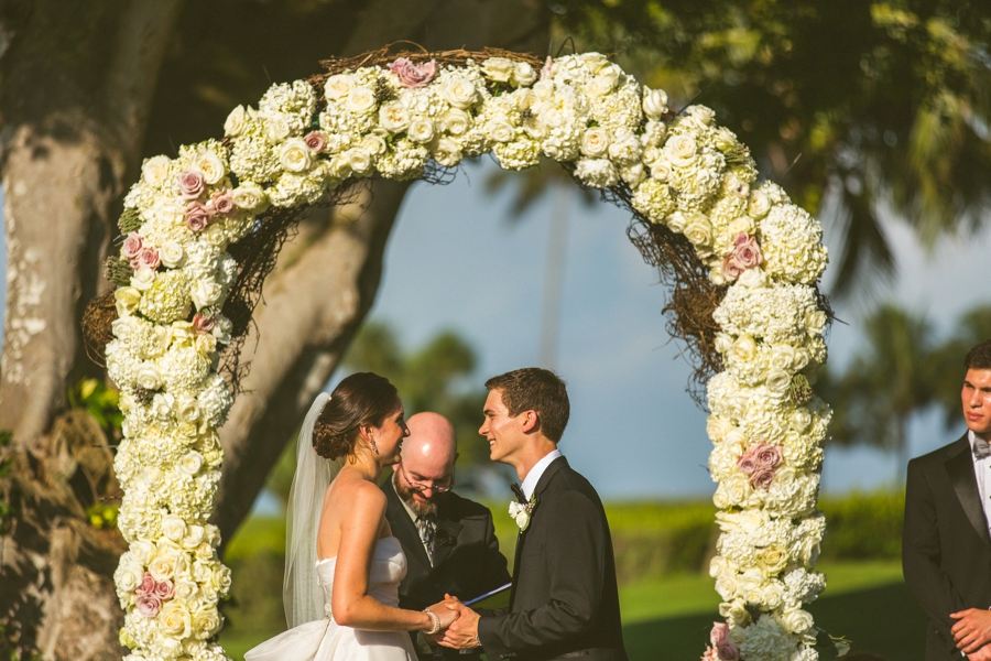 Aqua & White Oceanside Florida Wedding via TheELD.com