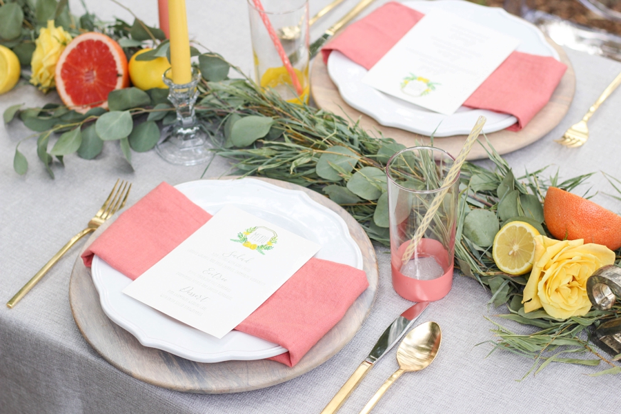 Citrus Inspired Wedding Ideas: 1 Theme, 3 Ways via TheELD.com