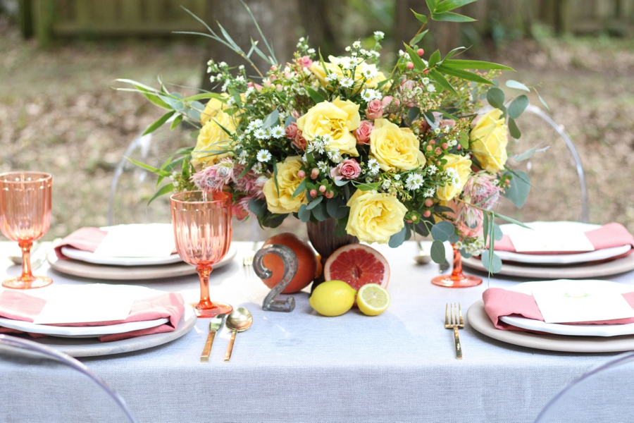 Citrus Inspired Wedding Ideas: 1 Theme, 3 Ways via TheELD.com