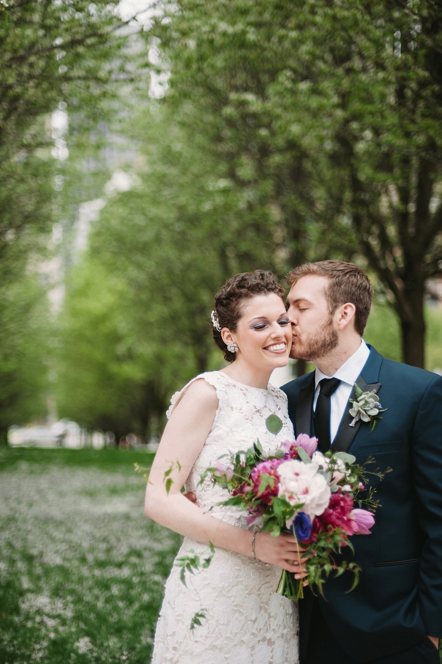 Vintage Eclectic Jewel Toned Chicago Wedding via TheELD.com