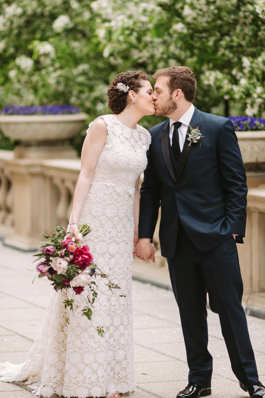 Vintage Eclectic Jewel Toned Chicago Wedding via TheELD.com