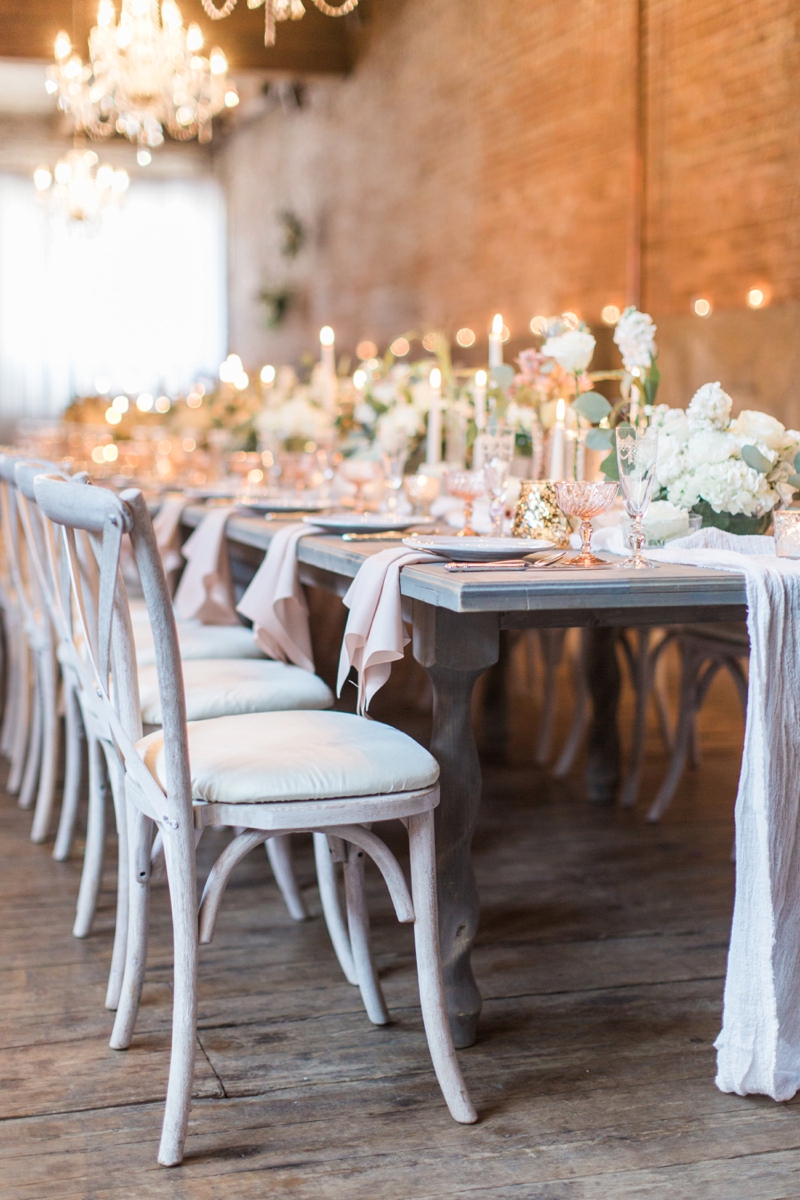 Romantic Blush and Rose Wedding Inspiration via TheELD.com