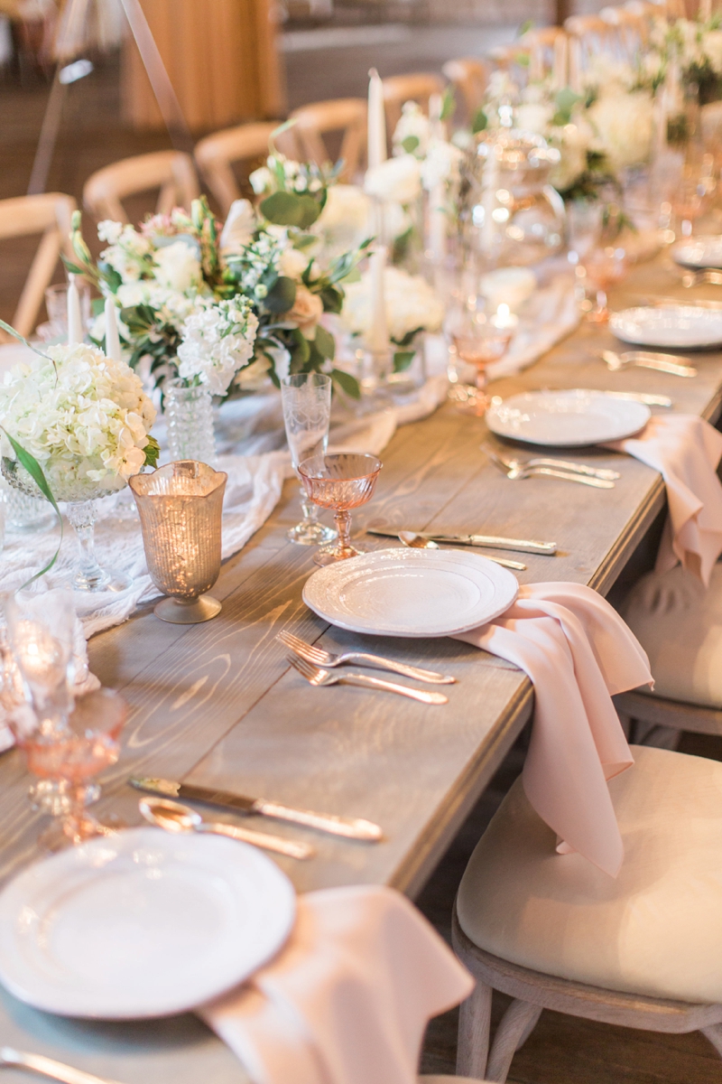 Romantic Blush and Rose Wedding Inspiration via TheELD.com