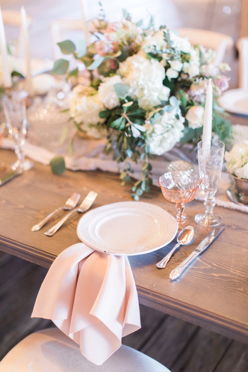 Romantic Blush and Rose Wedding Inspiration via TheELD.com