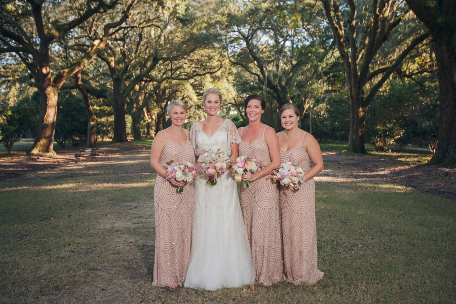 Romantic Blush and Gold Charleston Wedding via TheELD.com