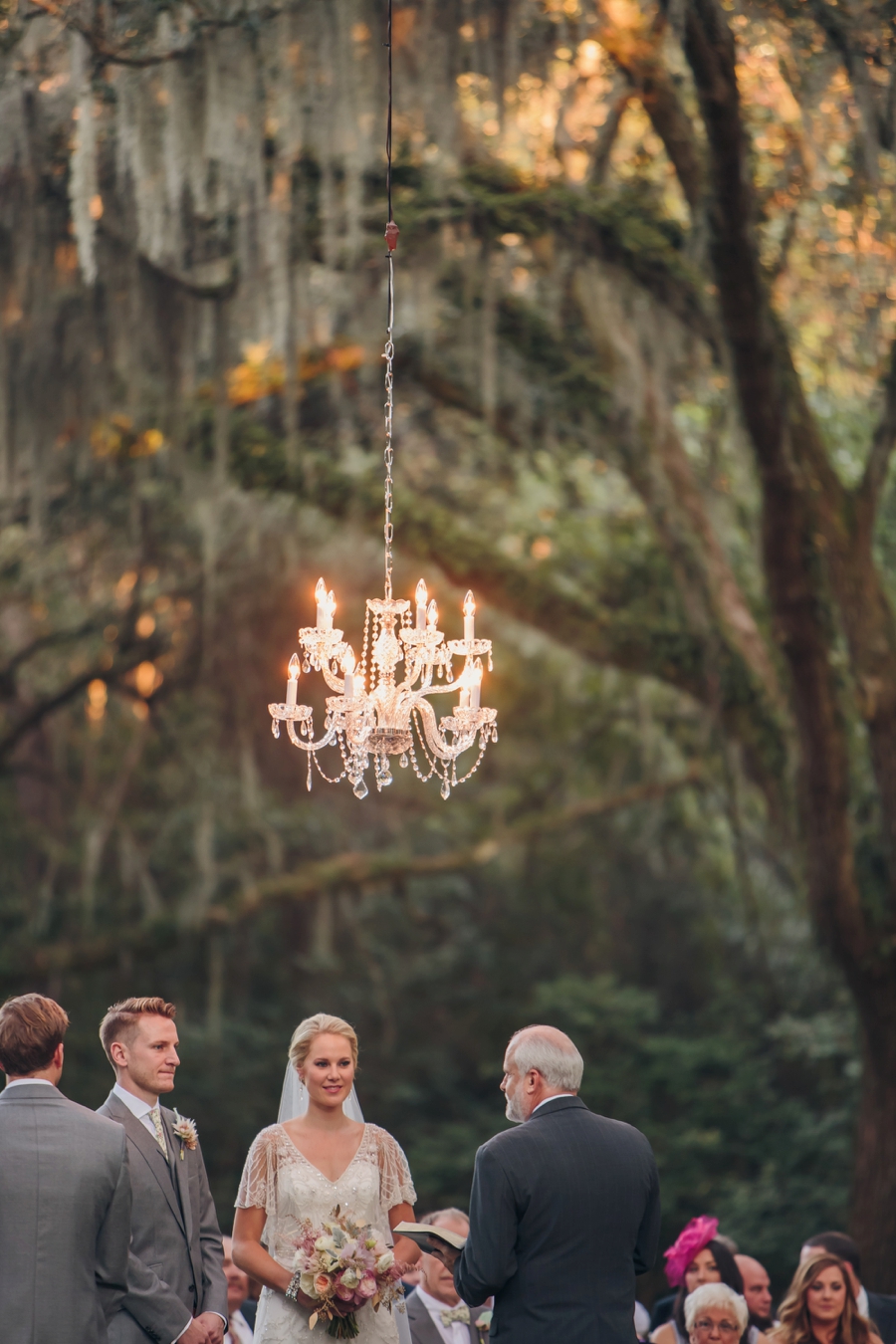 Romantic Blush and Gold Charleston Wedding via TheELD.com