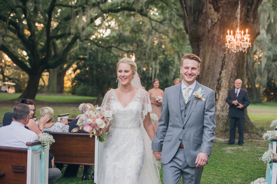 Romantic Blush and Gold Charleston Wedding via TheELD.com