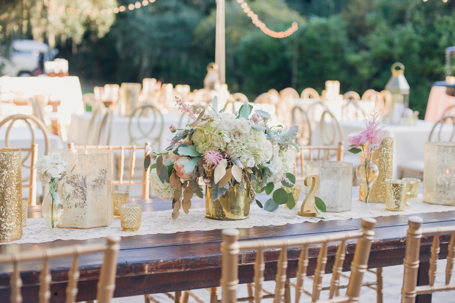 Romantic Blush and Gold Charleston Wedding via TheELD.com