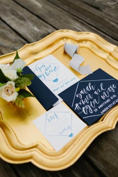 Romantic White & Blue Wedding Ideas via TheELD.com