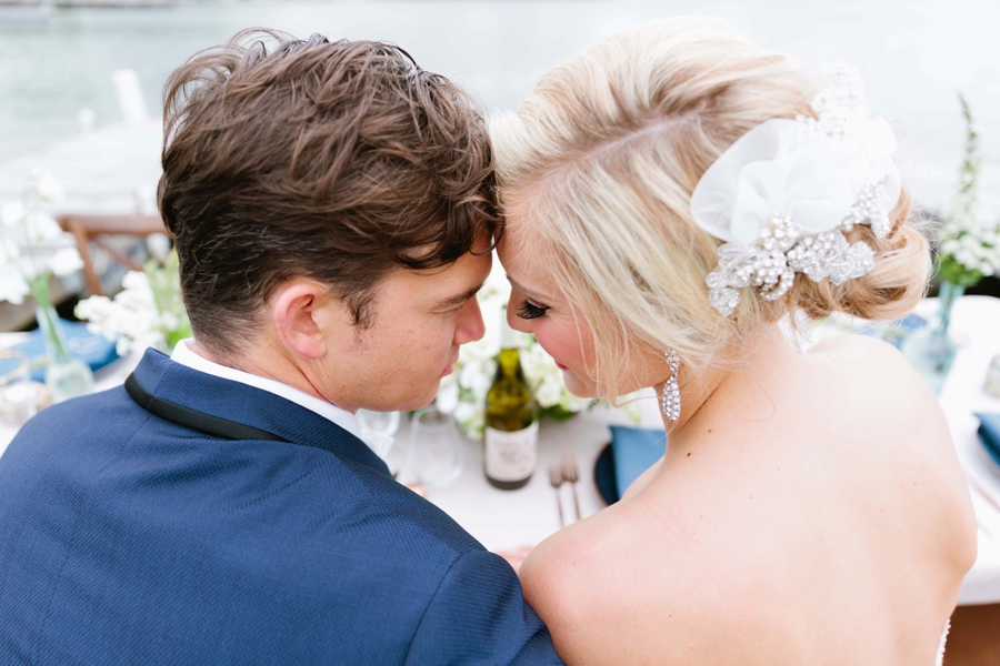 Romantic White & Blue Wedding Ideas via TheELD.com