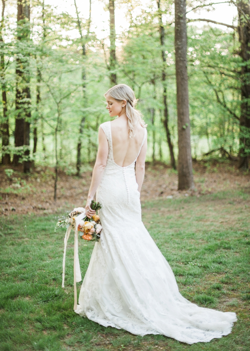 Elegant Peach and Teal Backyard Wedding via TheELD.com