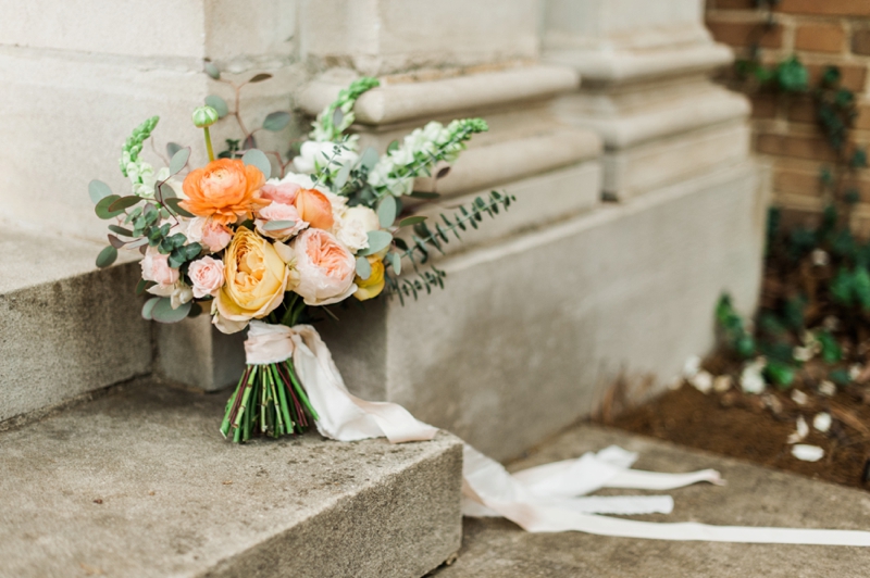 Elegant Peach and Teal Backyard Wedding via TheELD.com