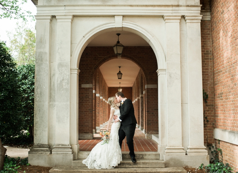 Elegant Peach and Teal Backyard Wedding via TheELD.com