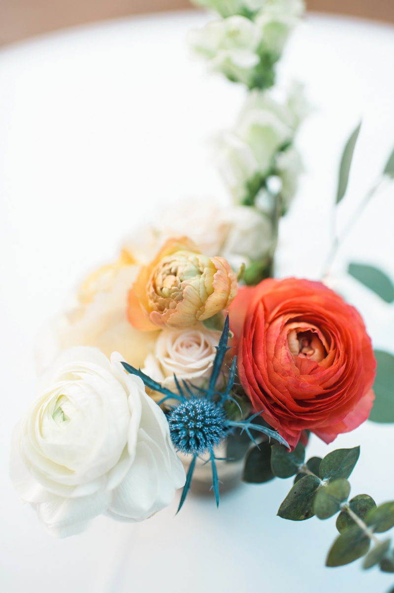 Elegant Peach and Teal Backyard Wedding via TheELD.com