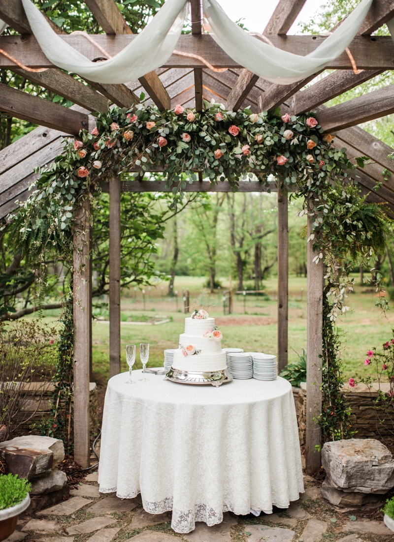 Elegant Peach and Teal Backyard Wedding via TheELD.com