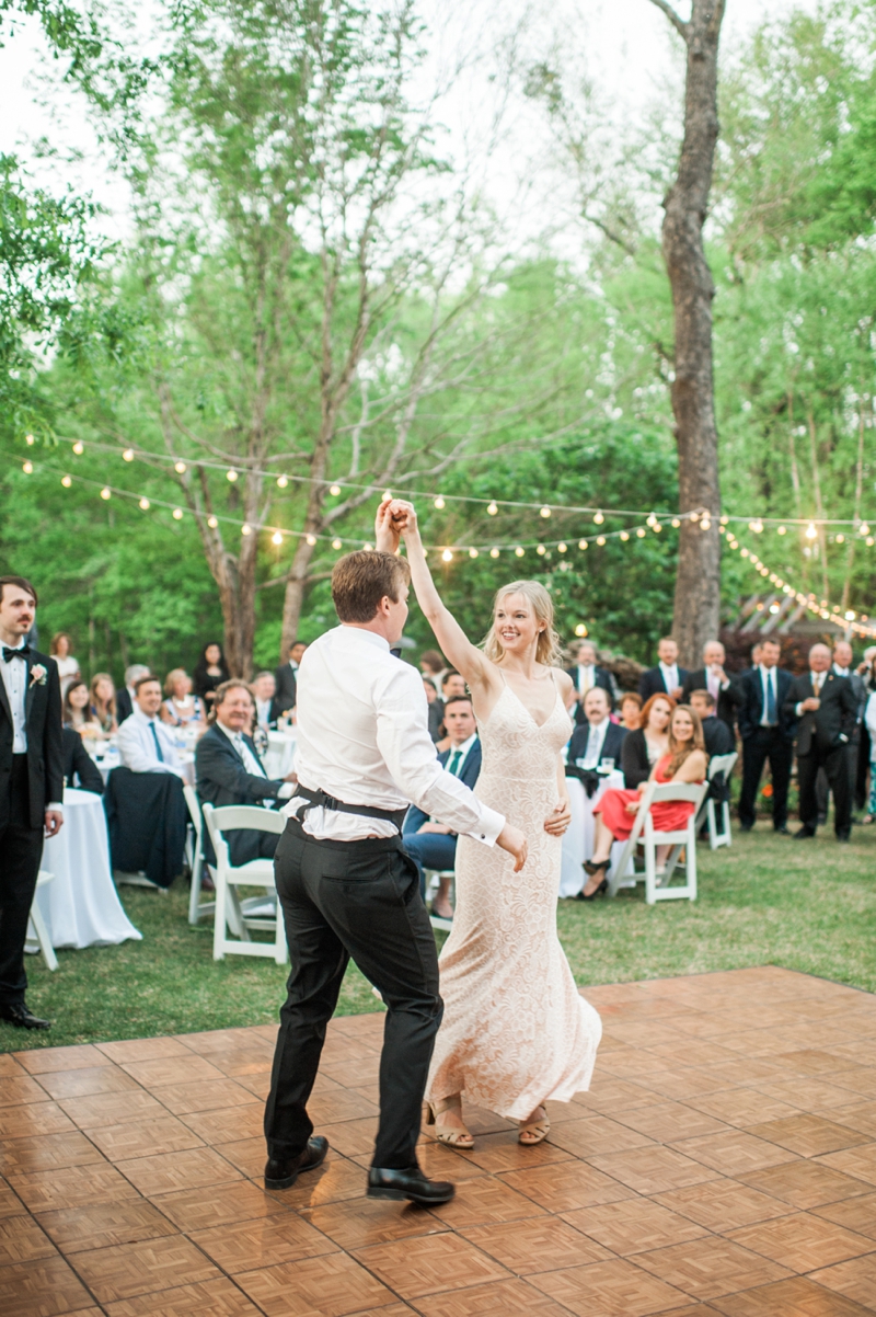 Elegant Peach and Teal Backyard Wedding via TheELD.com