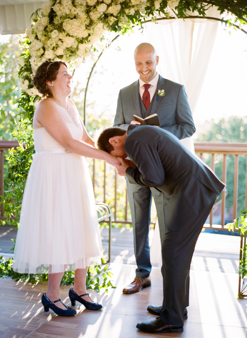 Intimate Copper and White North Carolina Wedding via TheELD.com