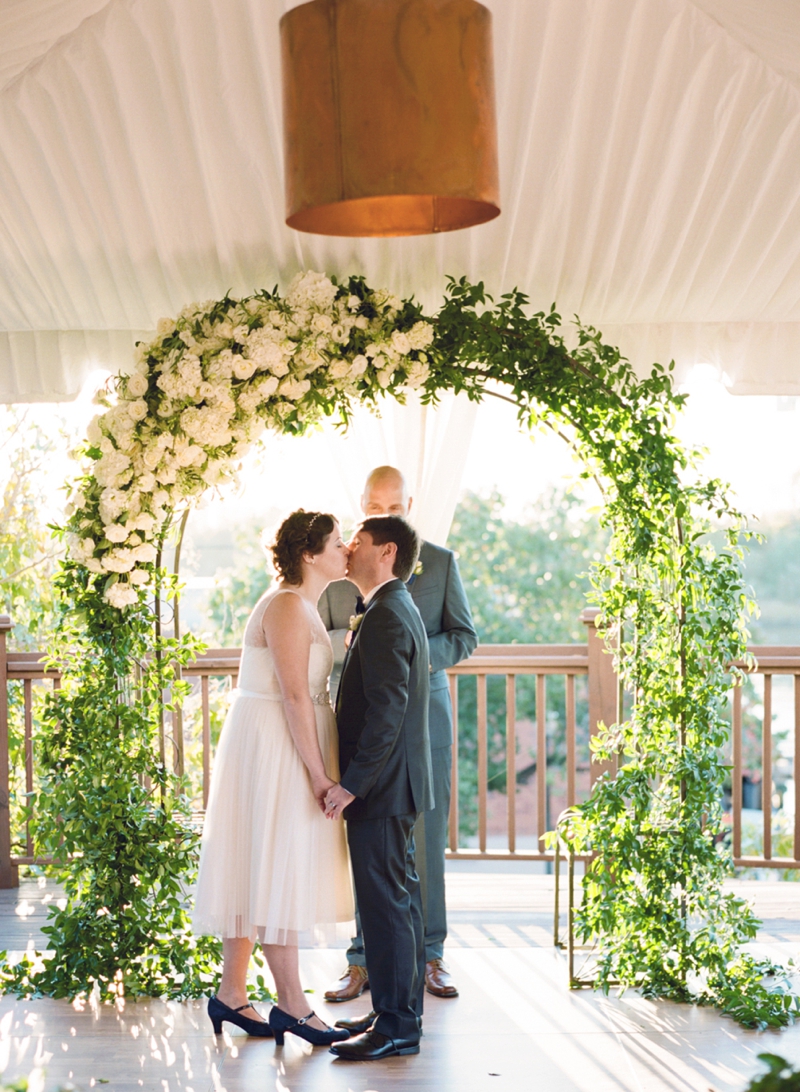 Intimate Copper and White North Carolina Wedding via TheELD.com