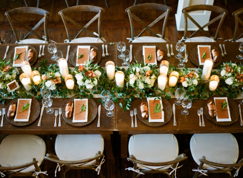 Intimate Copper and White North Carolina Wedding via TheELD.com