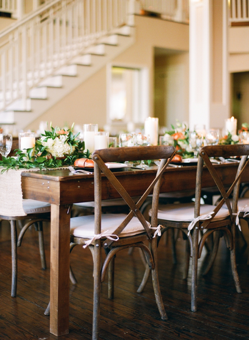 Intimate Copper and White North Carolina Wedding via TheELD.com