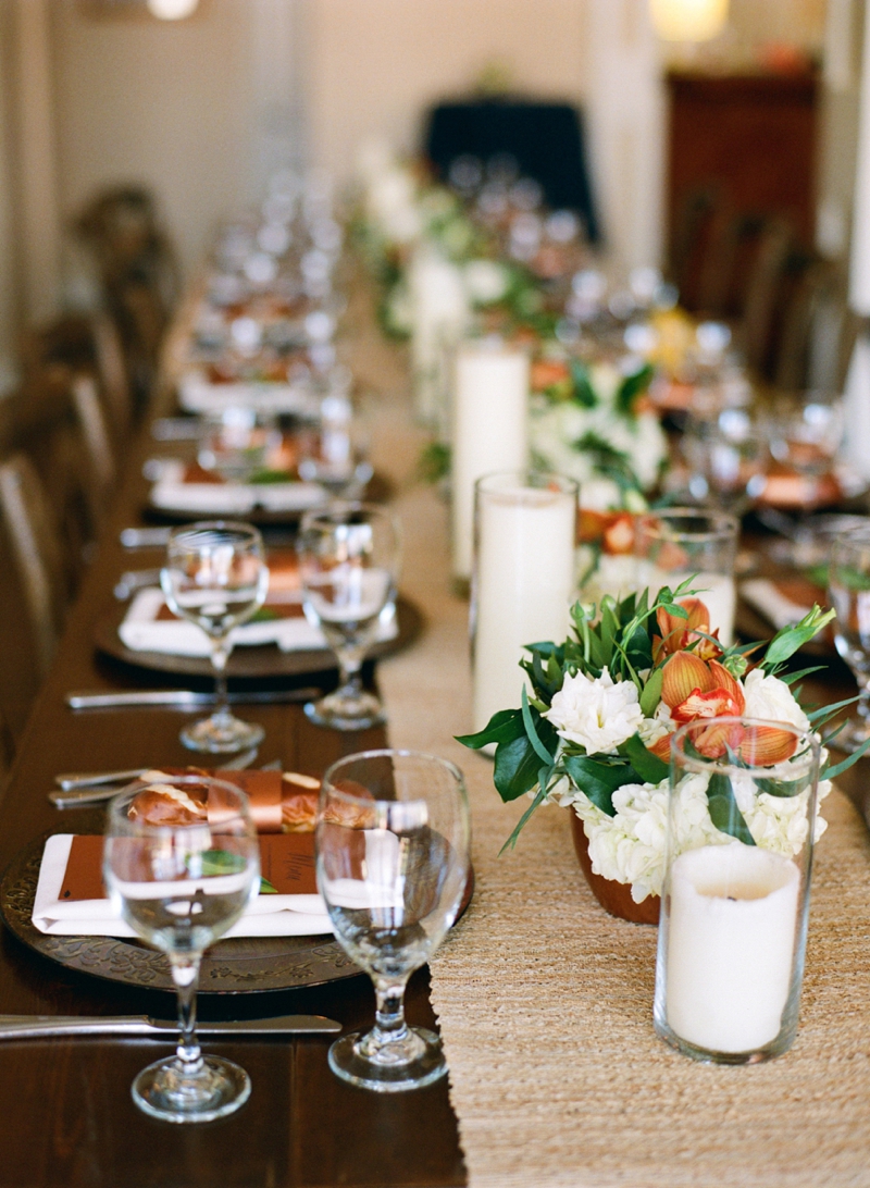 Intimate Copper and White North Carolina Wedding via TheELD.com