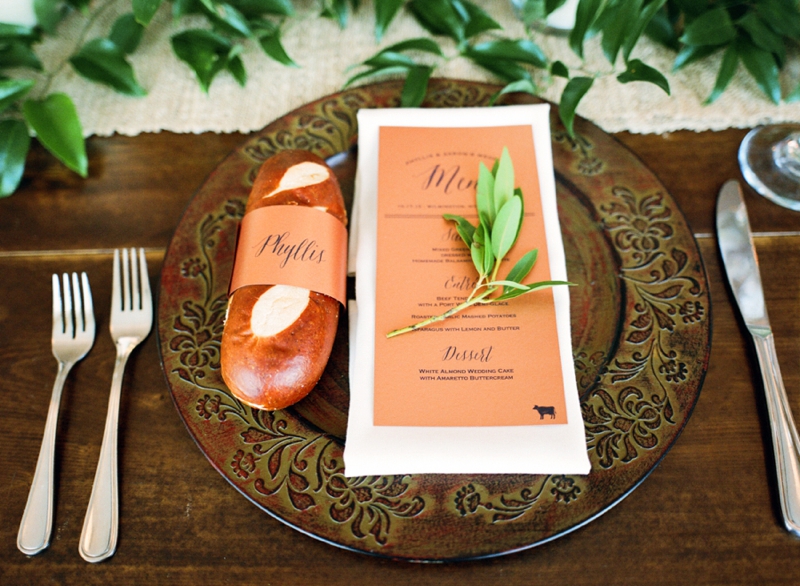 Intimate Copper and White North Carolina Wedding via TheELD.com