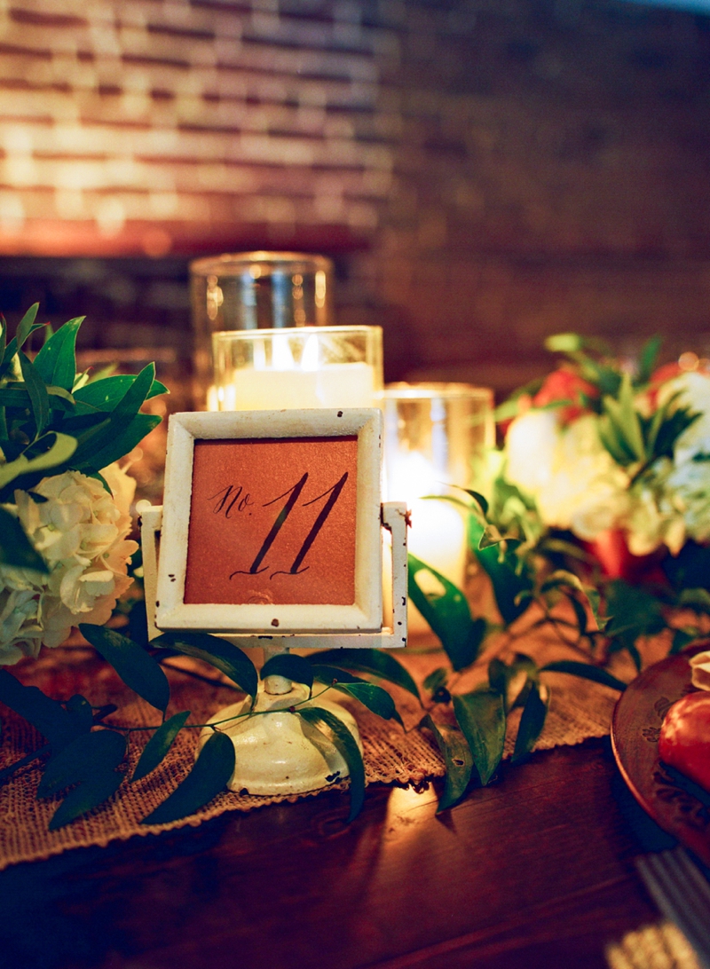 Intimate Copper and White North Carolina Wedding via TheELD.com