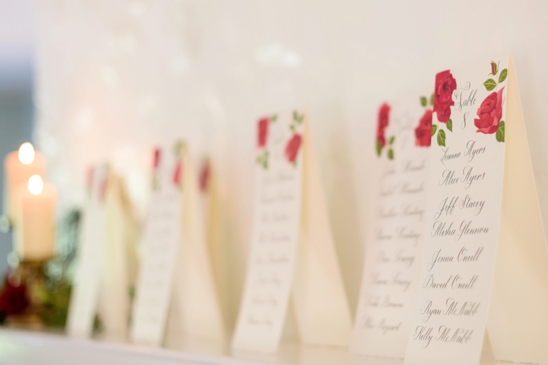 Elegant Red and Black Wedding Inspiration via TheELD.com