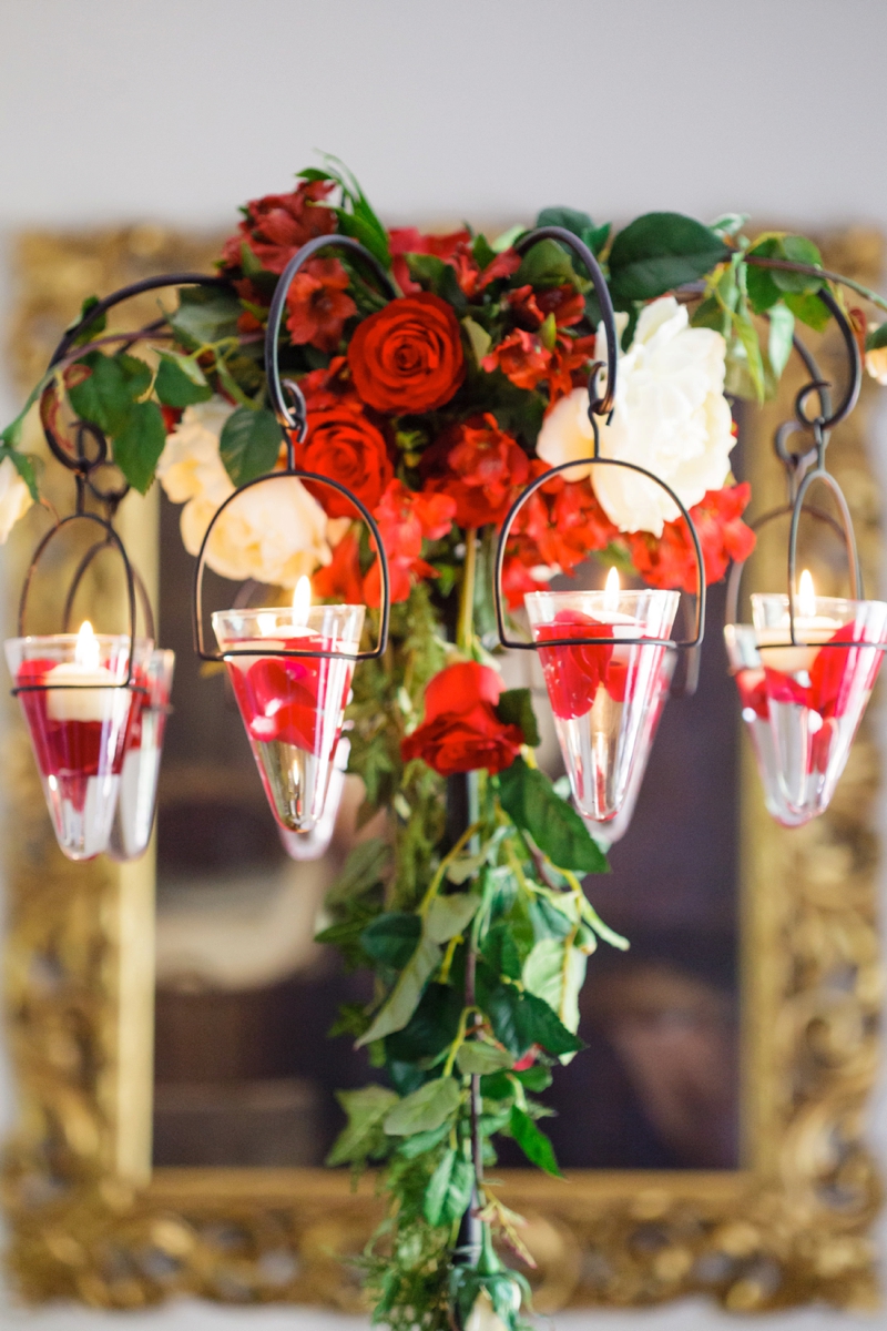 Elegant Red and Black Wedding Inspiration via TheELD.com