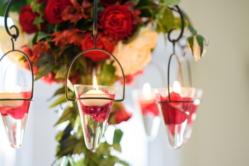 Elegant Red and Black Wedding Inspiration via TheELD.com