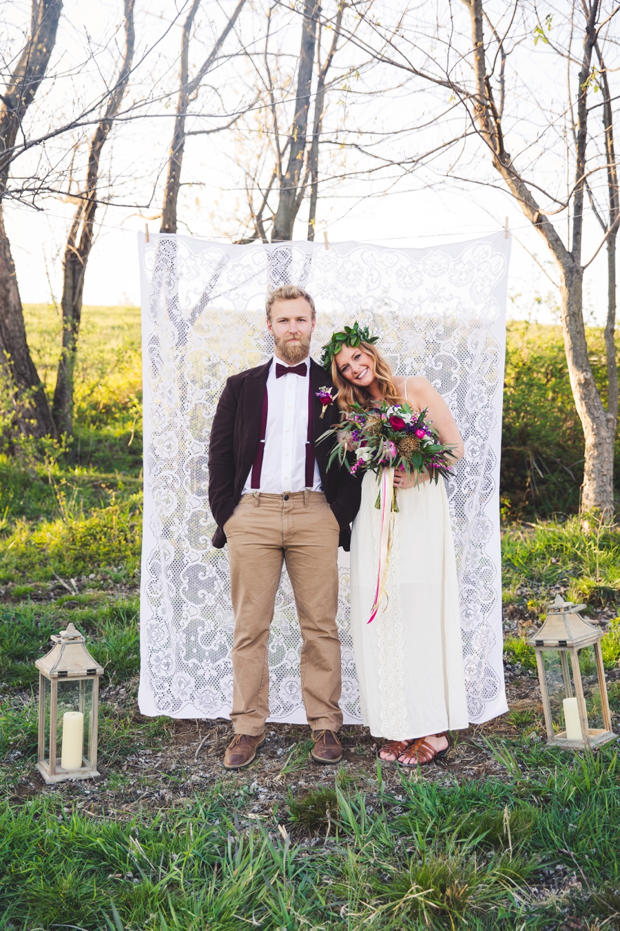 Colorful Rustic Boho Wedding Ideas via TheELD.com