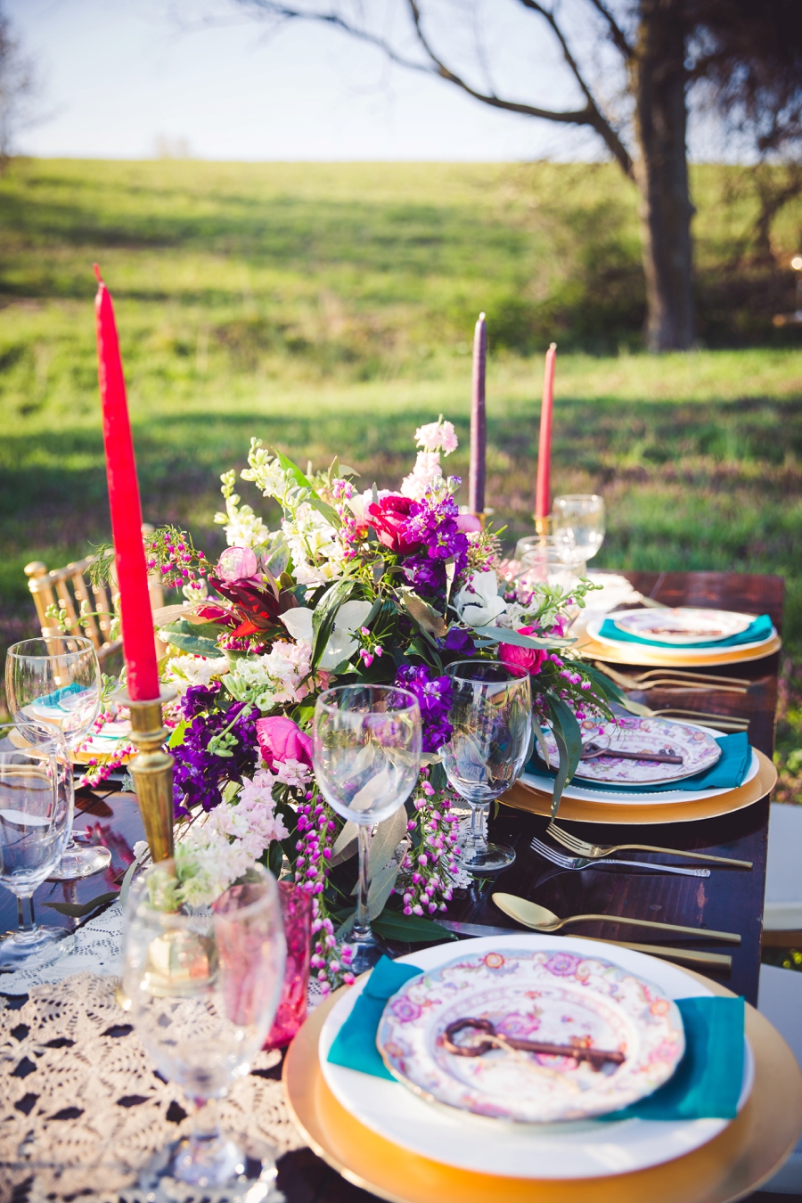 Colorful Rustic Boho Wedding Ideas via TheELD.com