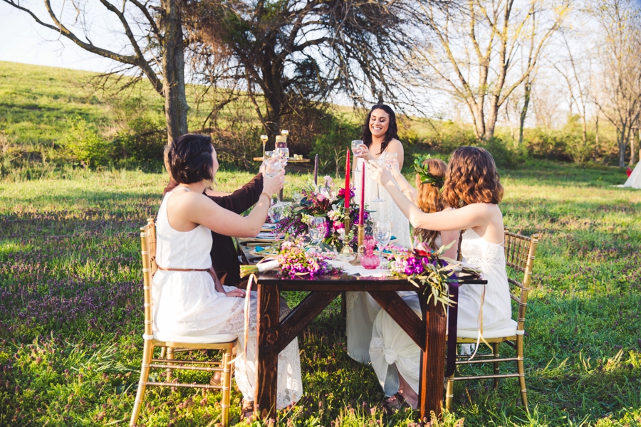 Colorful Rustic Boho Wedding Ideas via TheELD.com