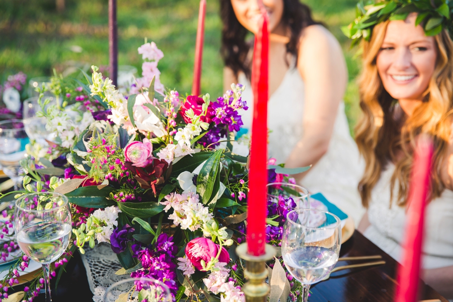 Colorful Rustic Boho Wedding Ideas via TheELD.com