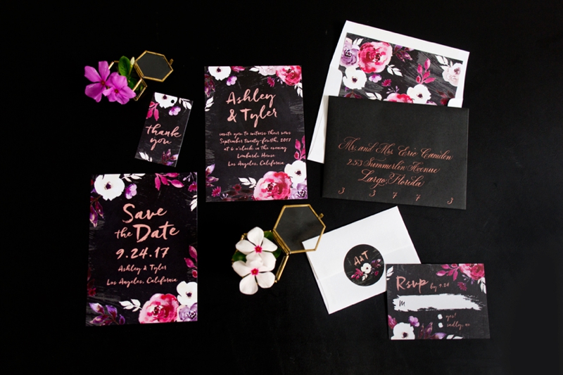 Glamorous Black & Red Autumn Inspired Wedding Ideas via TheELD.com