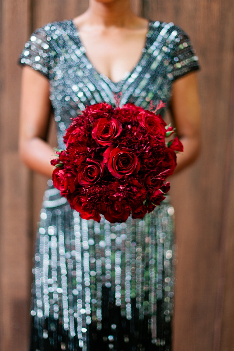 Glamorous Black & Red Autumn Inspired Wedding Ideas via TheELD.com