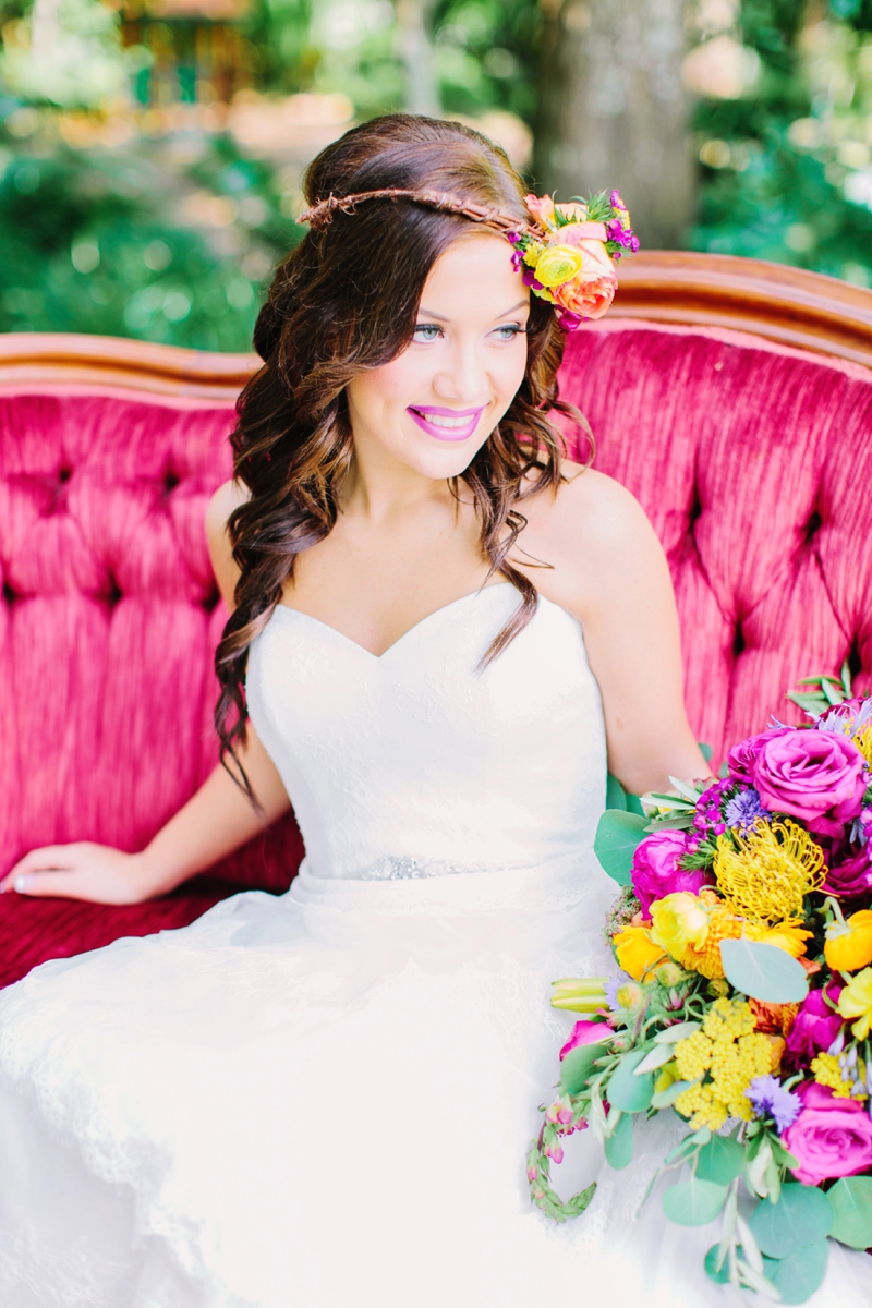 Colorful Secret Garden Inspired Wedding Ideas via TheELD.com