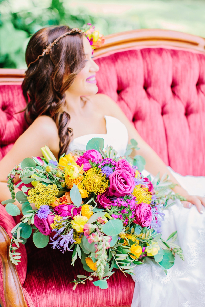 Colorful Secret Garden Inspired Wedding Ideas via TheELD.com