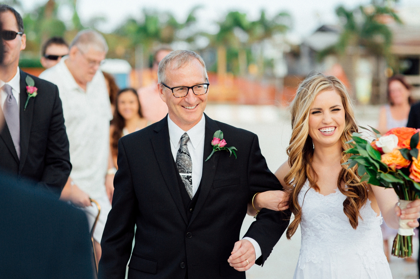 Bright Bohemian Beach Wedding via TheELD.com