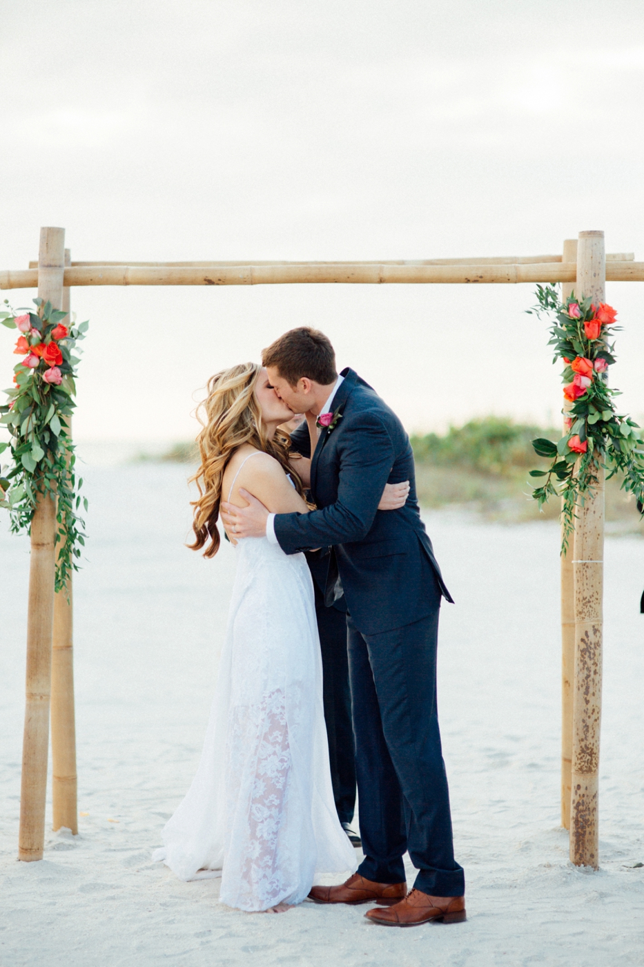 Bright Bohemian Beach Wedding via TheELD.com