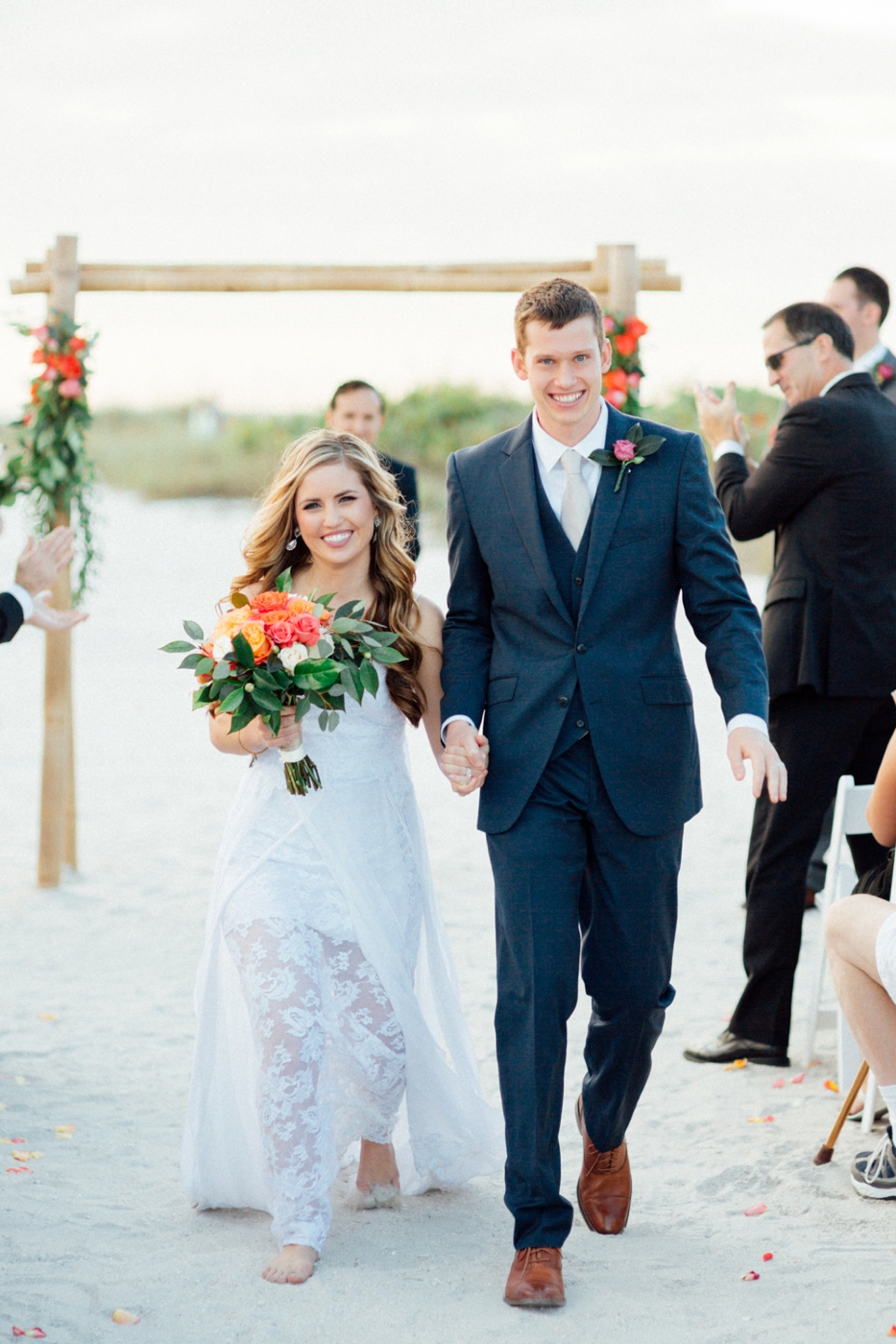 Bright Bohemian Beach Wedding via TheELD.com