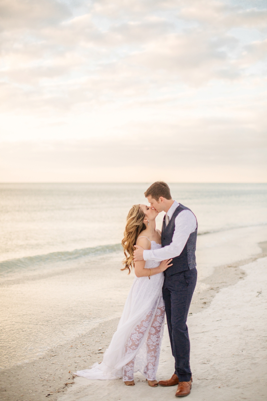 Bright Bohemian Beach Wedding via TheELD.com