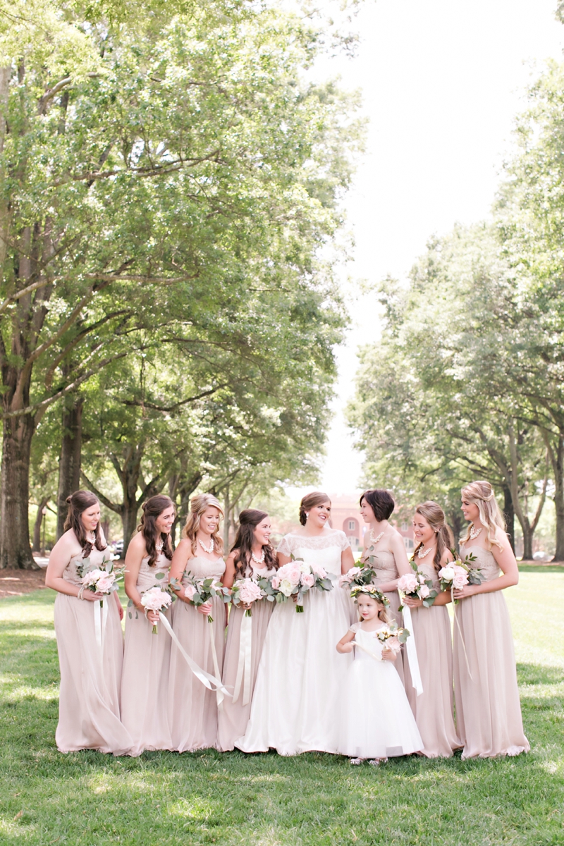 Elegant Pink & White South Carolina Wedding via TheELD.com