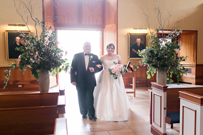 Elegant Pink & White South Carolina Wedding via TheELD.com