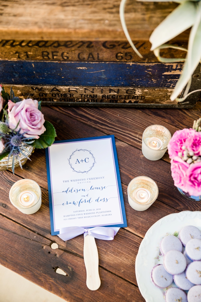 Romantic, Whimsical Navy and Lavender Wedding Ideas via TheELD.com