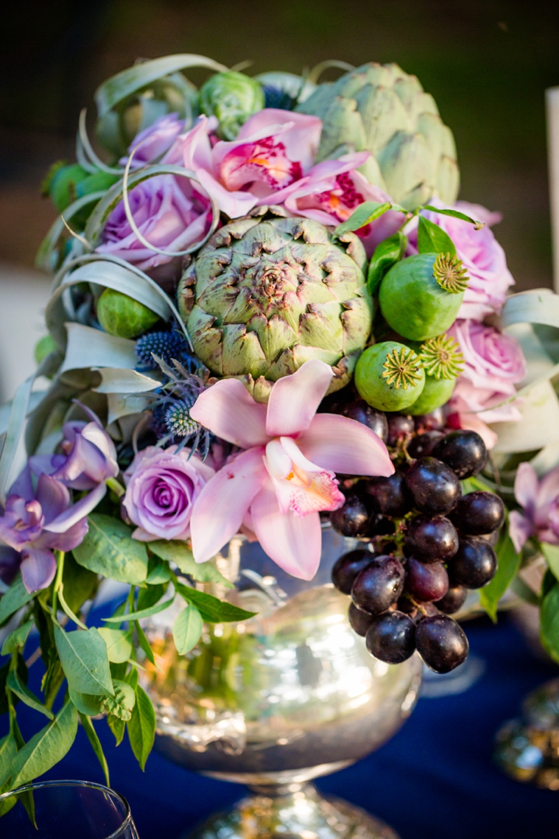 Romantic, Whimsical Navy and Lavender Wedding Ideas via TheELD.com