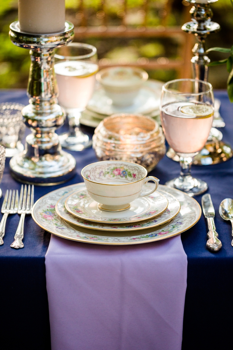 Romantic, Whimsical Navy and Lavender Wedding Ideas via TheELD.com