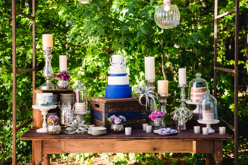 Romantic, Whimsical Navy and Lavender Wedding Ideas via TheELD.com