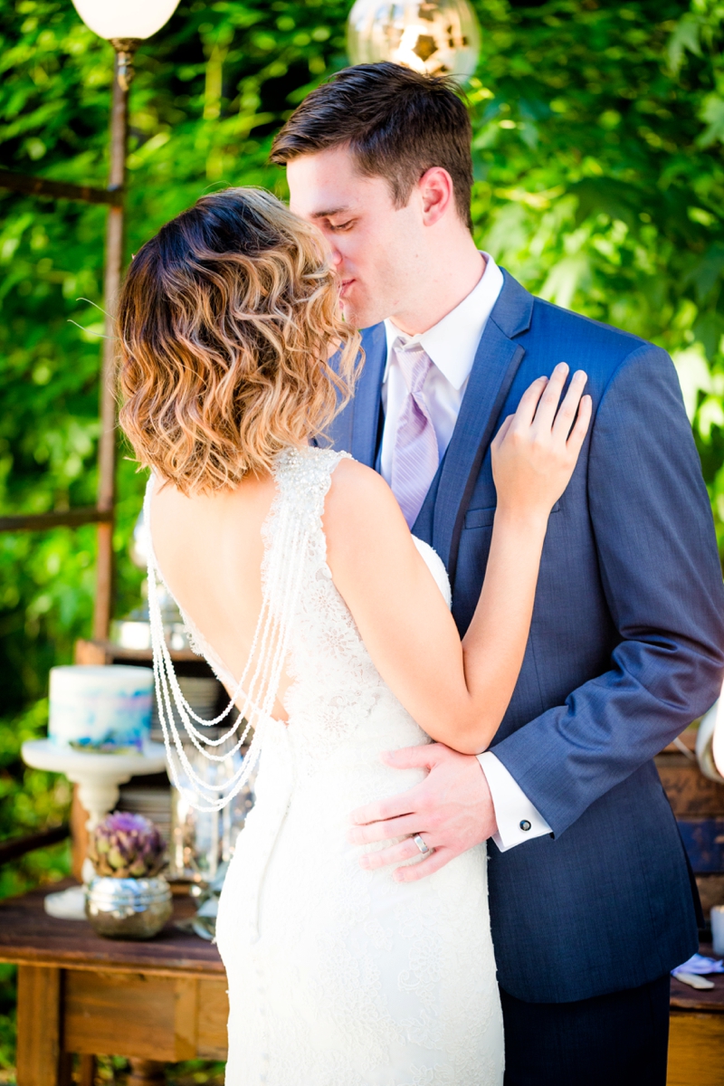 Romantic, Whimsical Navy and Lavender Wedding Ideas via TheELD.com