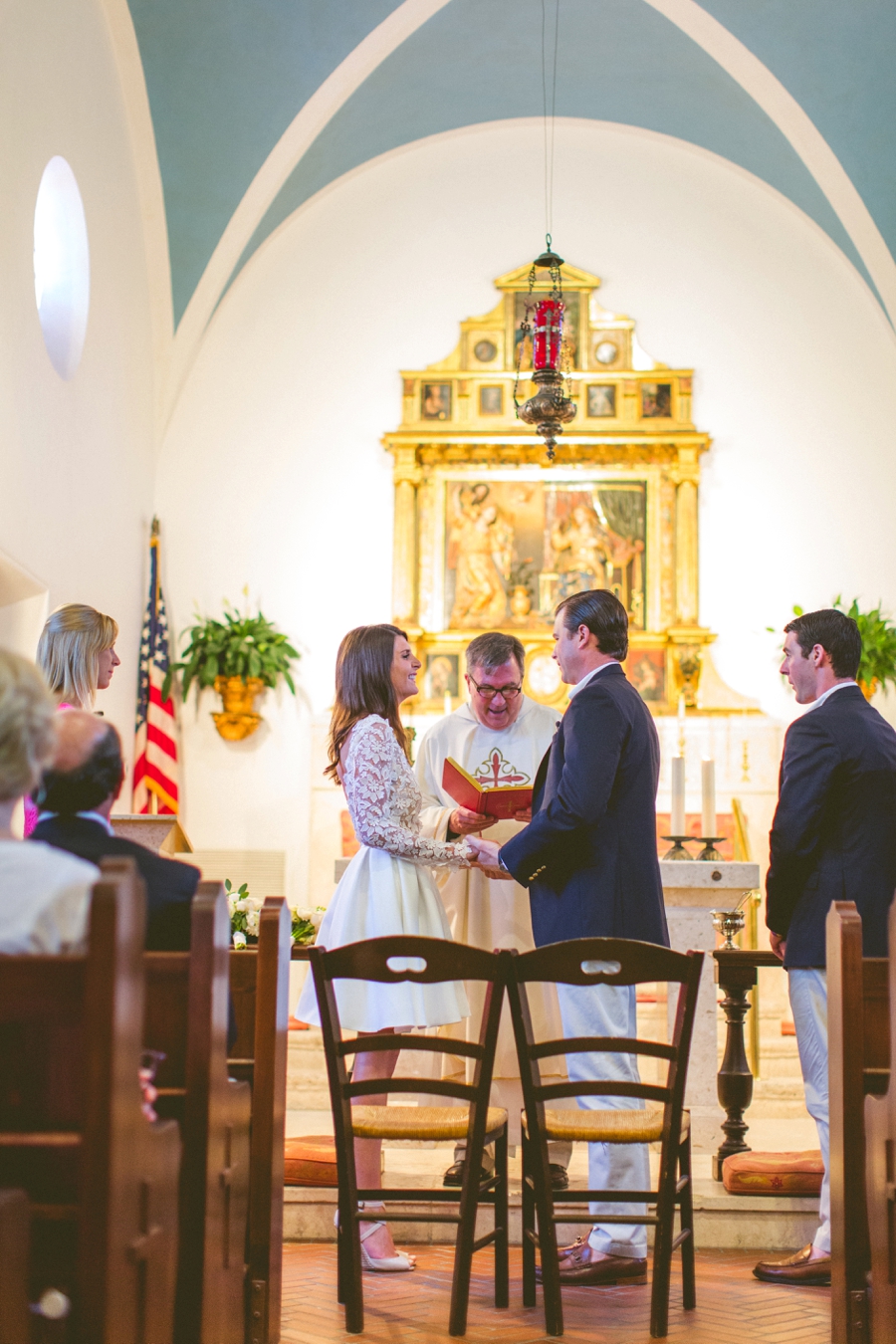 Preppy Elegant Pink & Navy Destination Wedding via TheELD.com